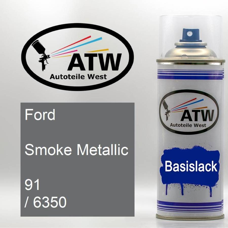 Ford, Smoke Metallic, 91 / 6350: 400ml Sprühdose, von ATW Autoteile West.